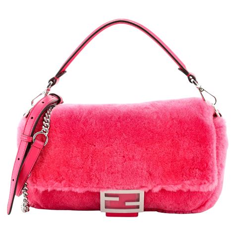 fendi shearling handbag
